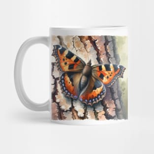 Pop Large Tortoiseshell - Watercolor Butterfly Mug